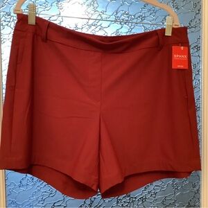 SPANX “Sunshine UpF 50+” Women's “dark cherry” 6”, lightweight, pull-on Shorts